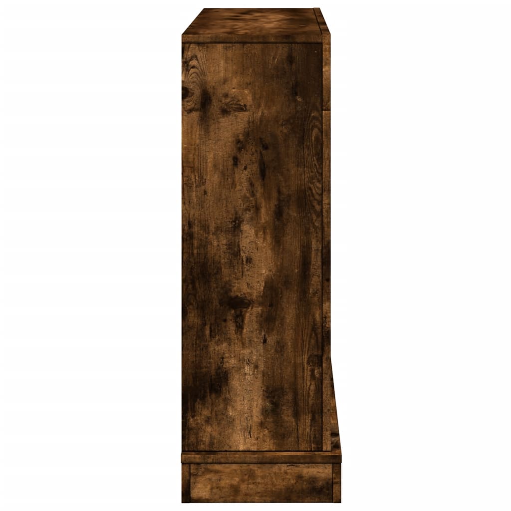 füstös tölgy színű szerelt fa kandallóburkolat 100x30x87,5 cm