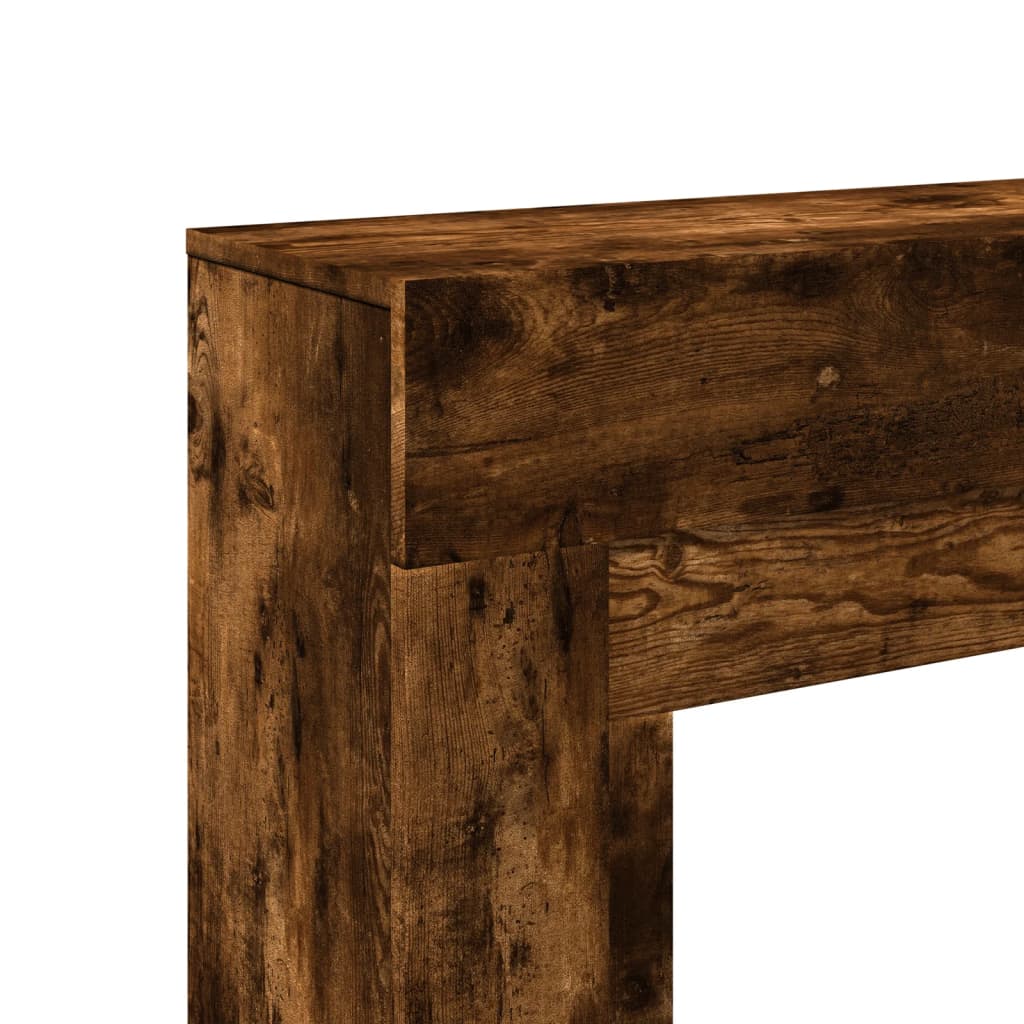 füstös tölgy színű szerelt fa kandallóburkolat 100x30x87,5 cm