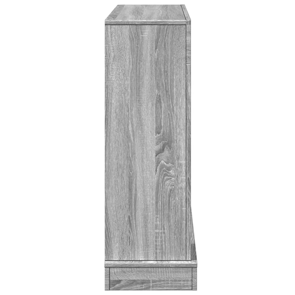 szürke sonoma színű szerelt fa kandallóburkolat 100x30x87,5 cm