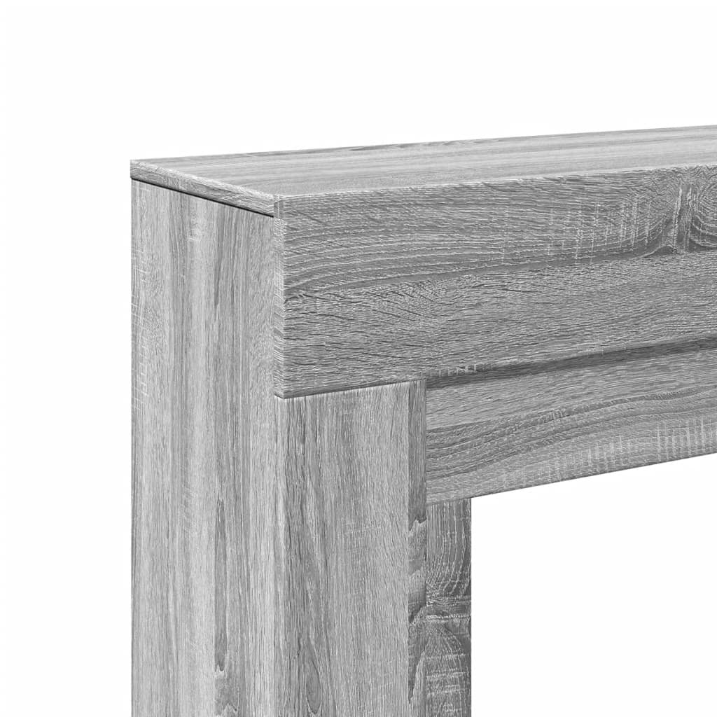 szürke sonoma színű szerelt fa kandallóburkolat 100x30x87,5 cm