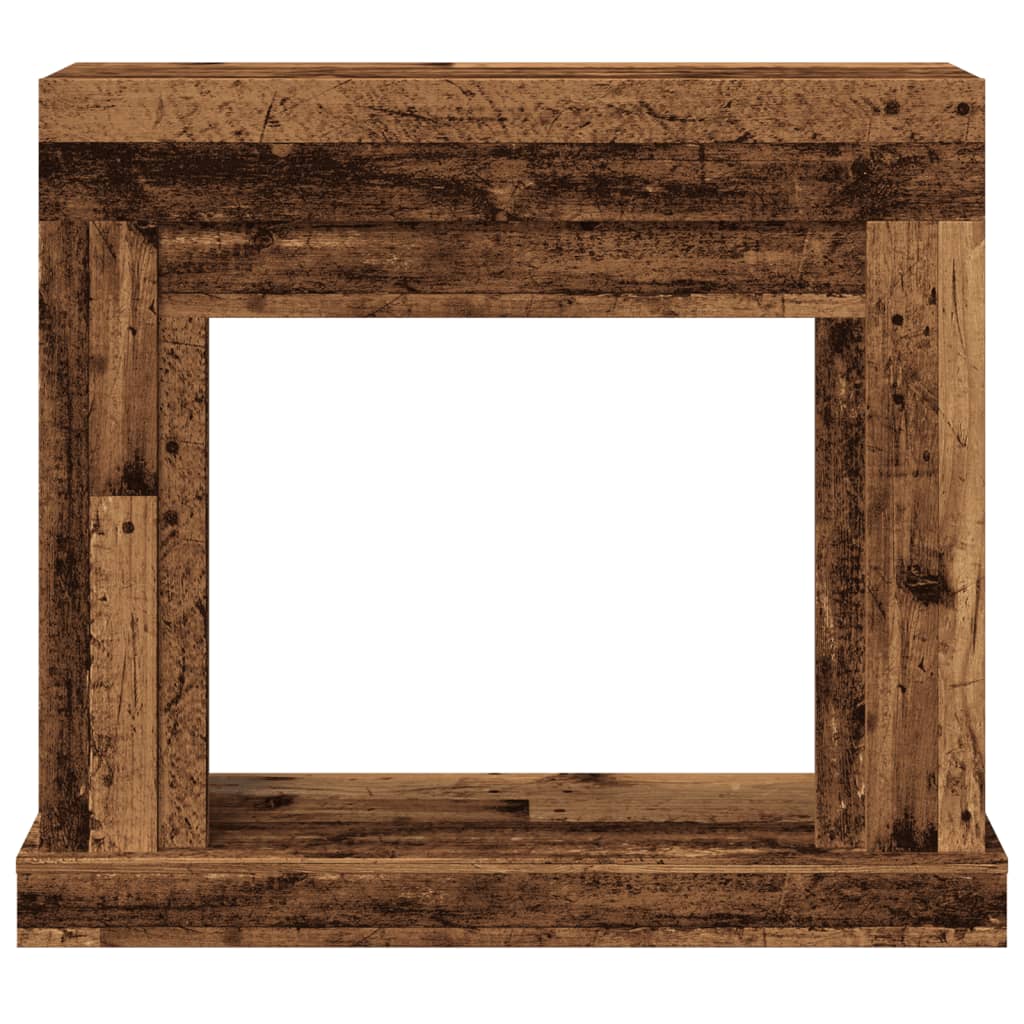 antik fa színű szerelt fa kandallóburkolat 100 x 30 x 87,5 cm