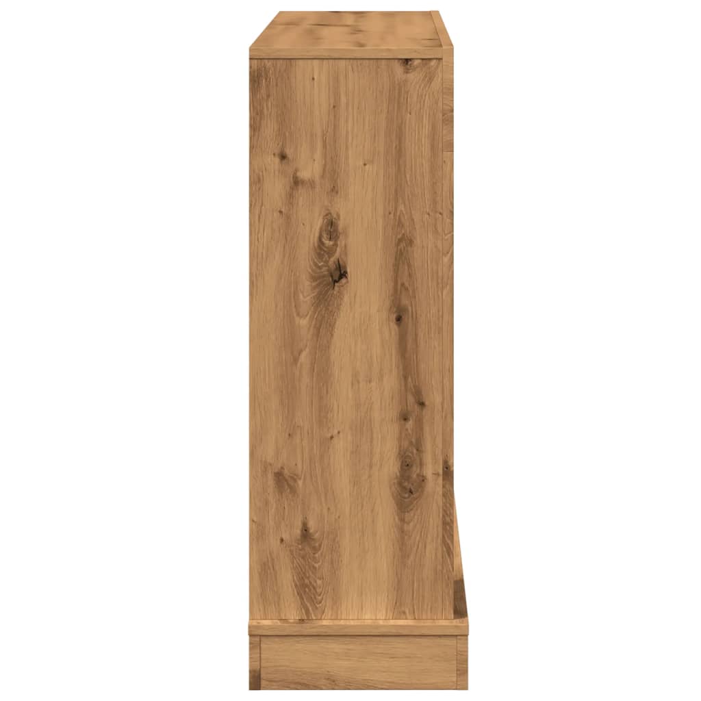kézműves tölgy színű szerelt fa kandallóburkolat 100x30x87,5 cm
