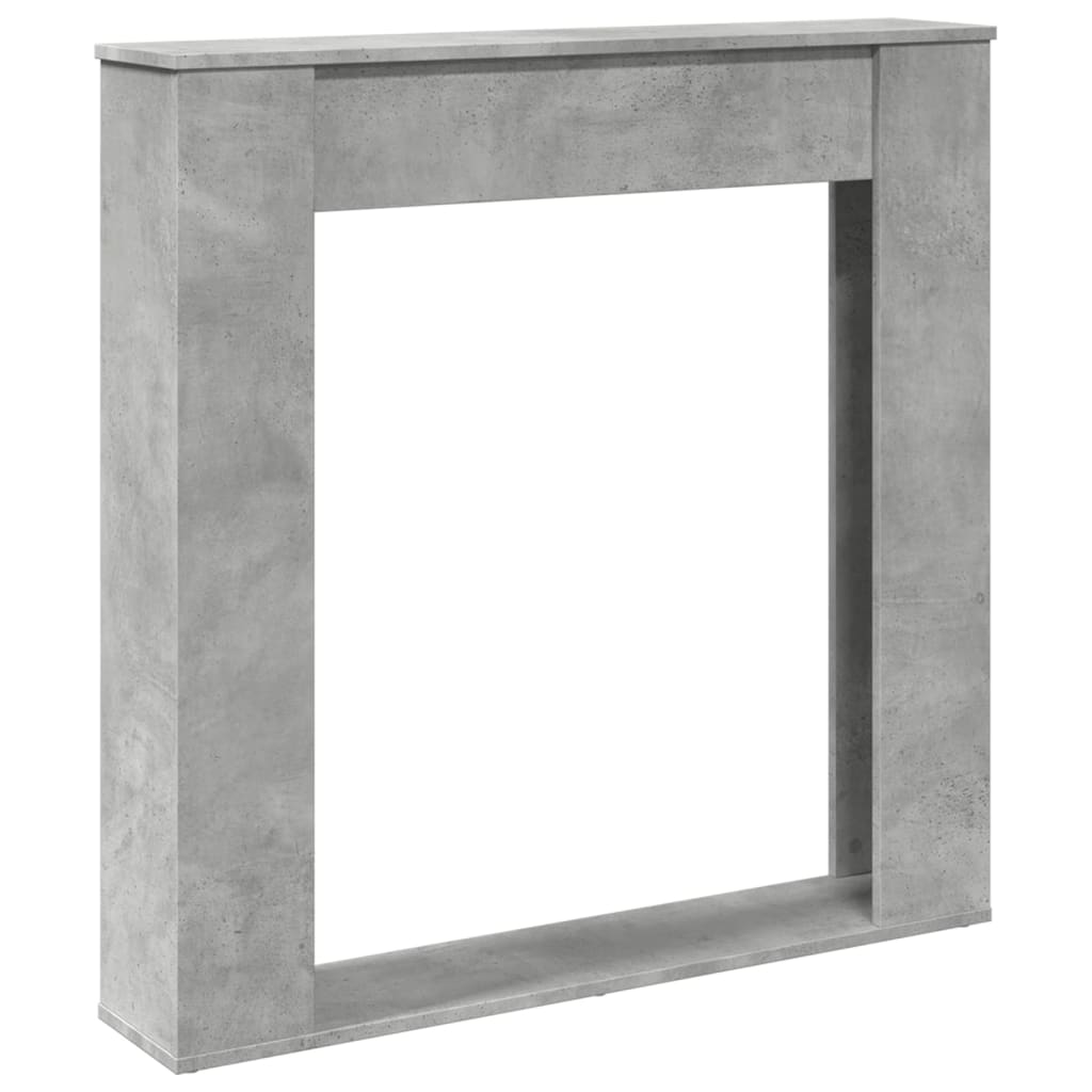 betonszürke szerelt fa kandallóburkolat 100 x 20 x 100 cm
