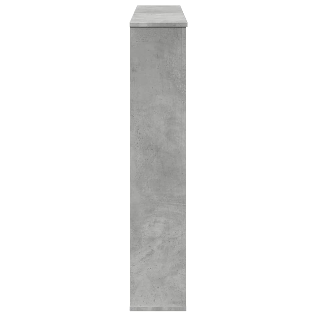 betonszürke szerelt fa kandallóburkolat 100 x 20 x 100 cm