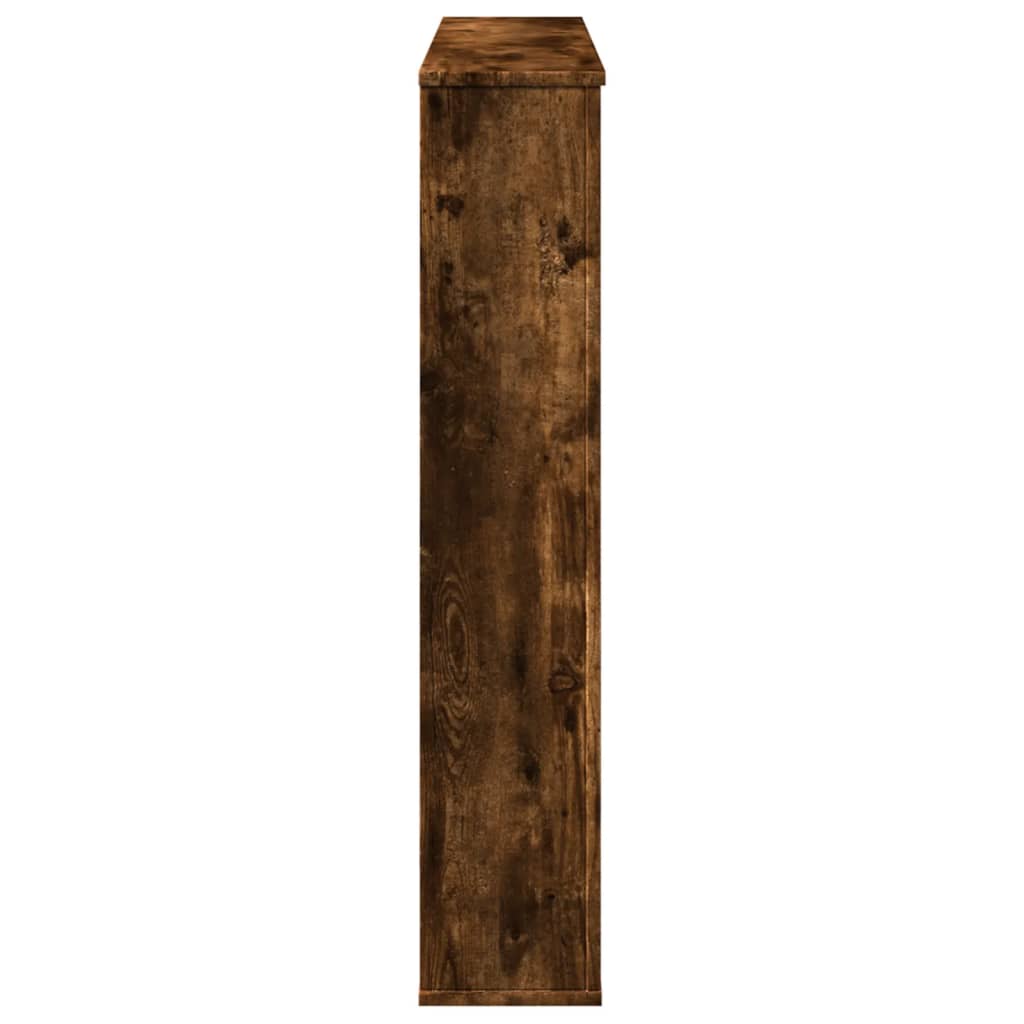 füstös tölgy színű szerelt fa kandallóburkolat 100x20x100 cm
