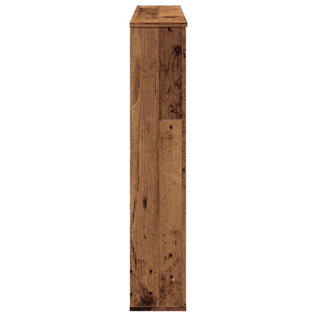 antik fa színű szerelt fa kandallóburkolat 100 x 20 x 100 cm