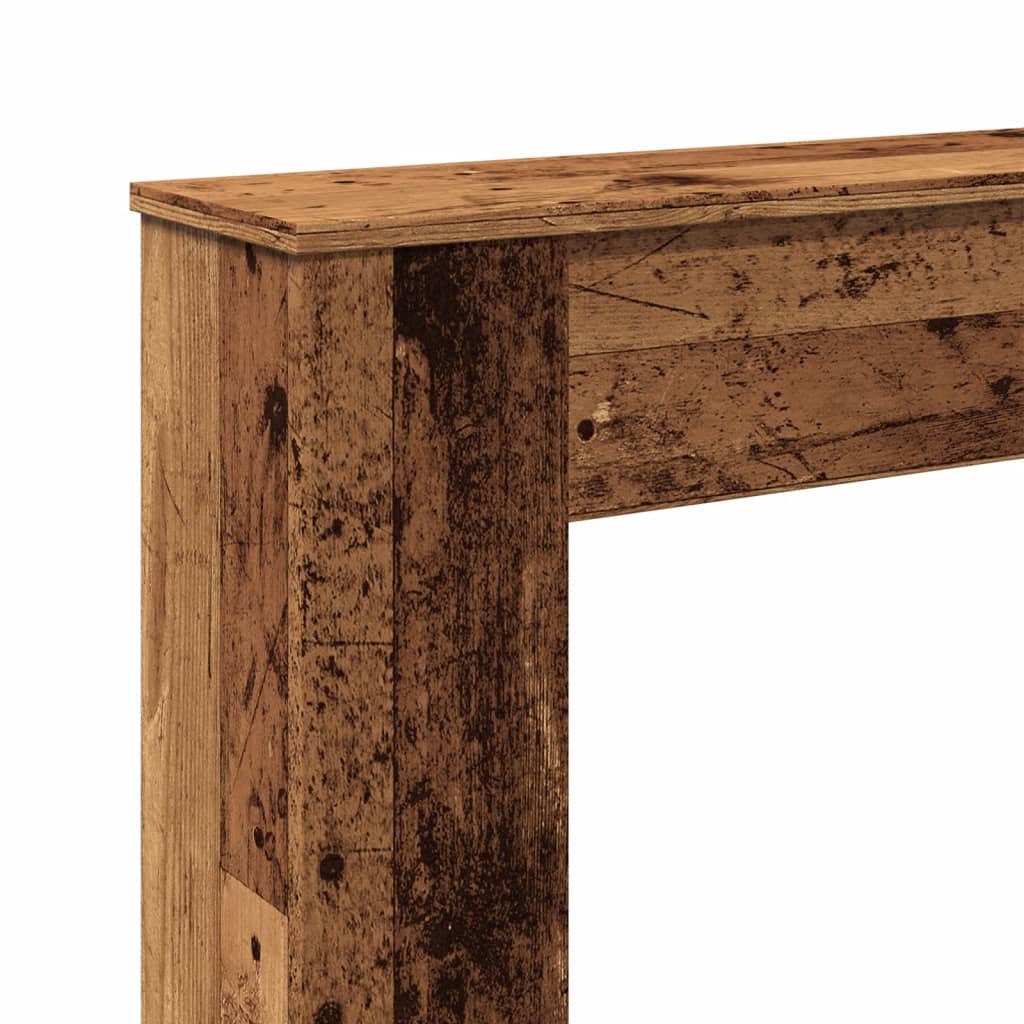 antik fa színű szerelt fa kandallóburkolat 100 x 20 x 100 cm