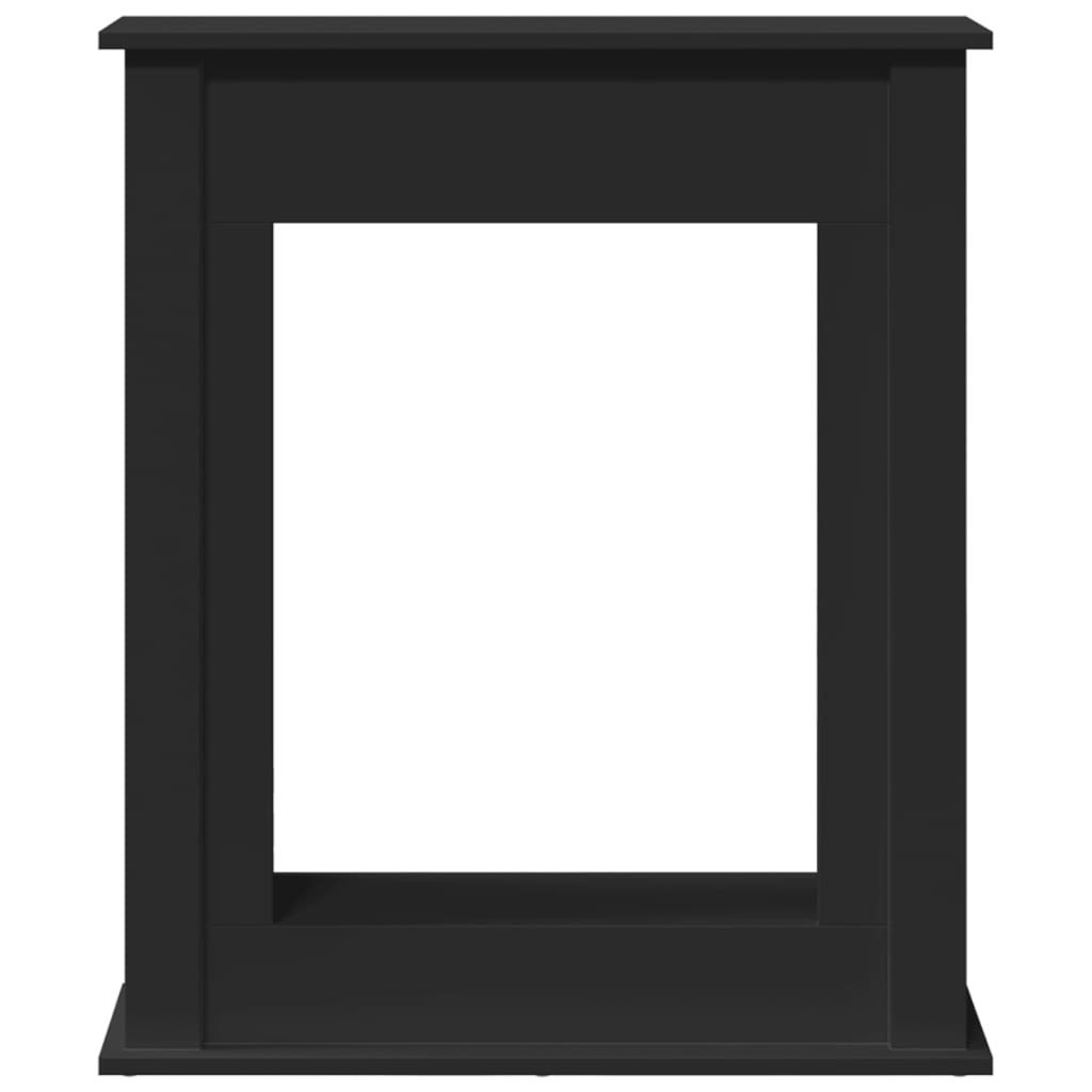 fekete szerelt fa kandallóburkolat 75 x 20 x 87,5 cm