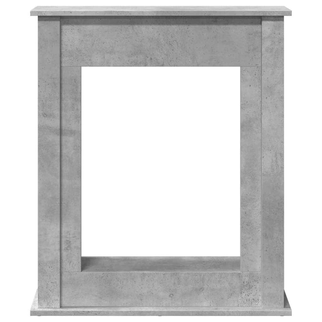 betonszürke szerelt fa kandallóburkolat 75 x 20 x 87,5 cm