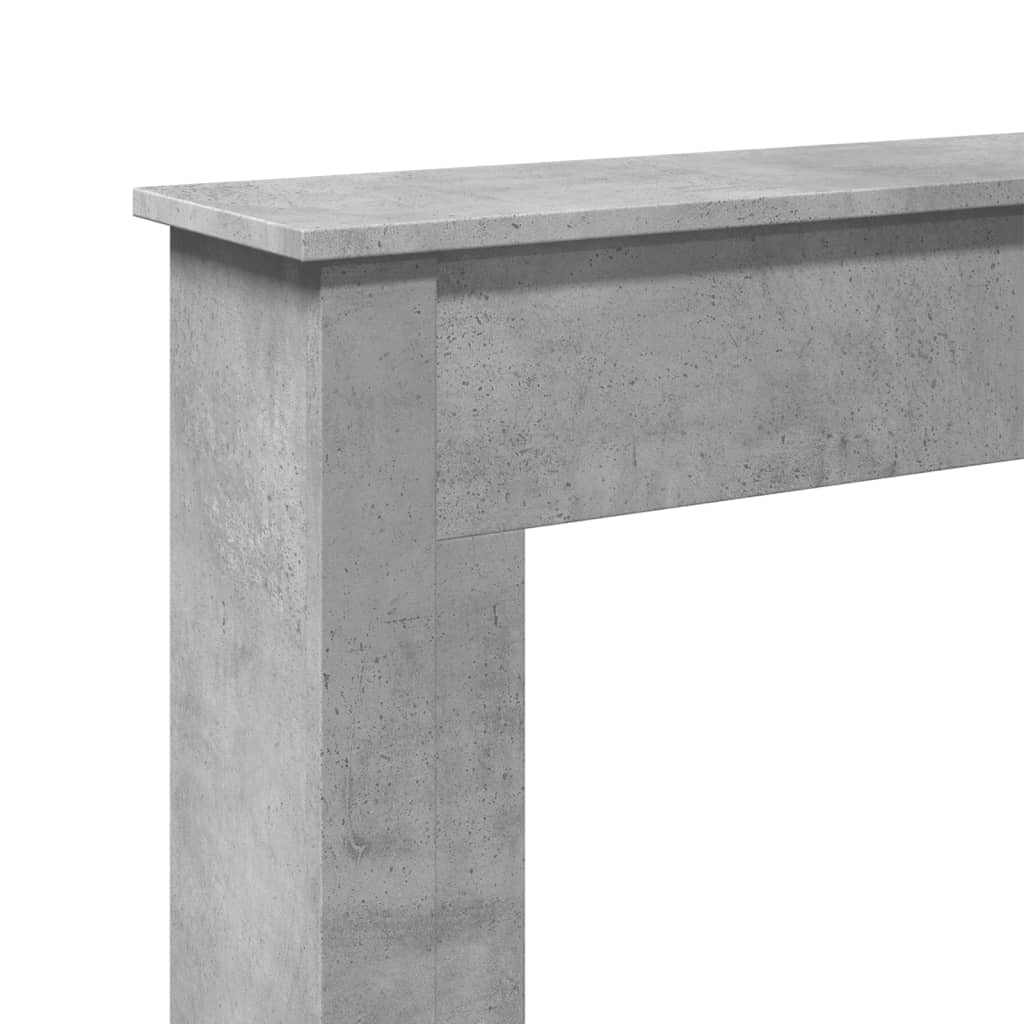 betonszürke szerelt fa kandallóburkolat 75 x 20 x 87,5 cm