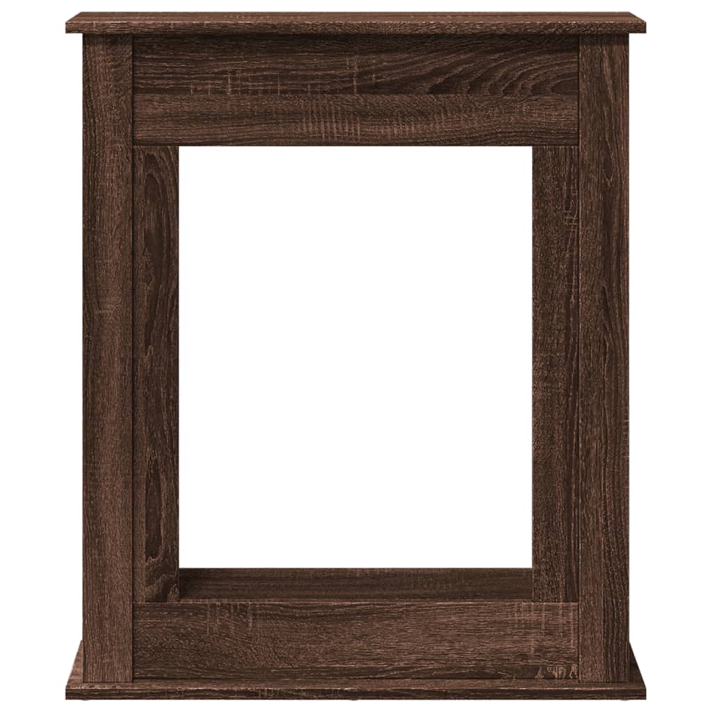 barna tölgy színű szerelt fa kandallóburkolat 75 x 20 x 87,5 cm