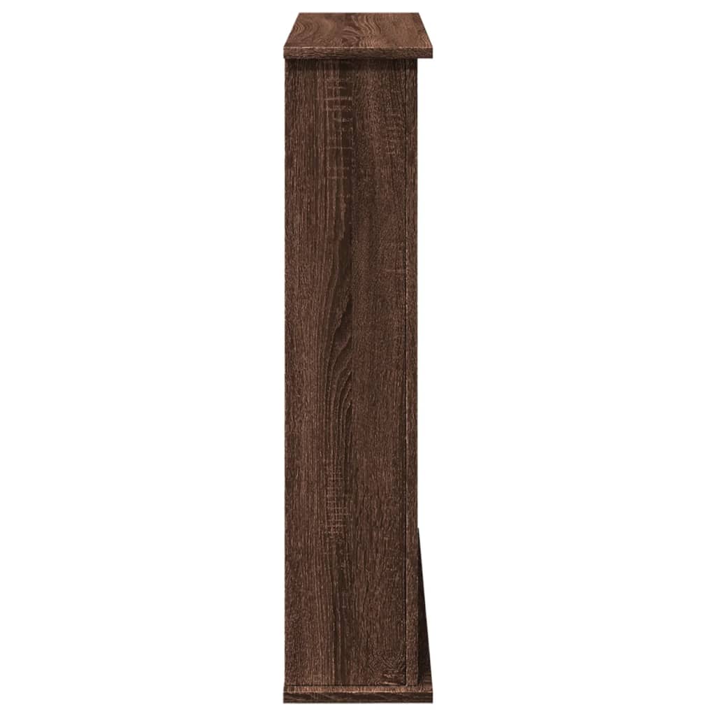barna tölgy színű szerelt fa kandallóburkolat 75 x 20 x 87,5 cm