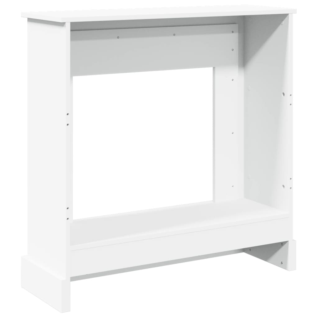 fehér szerelt fa kandallóburkolat 90 x 30 x 90 cm