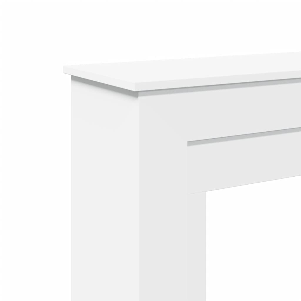 fehér szerelt fa kandallóburkolat 90 x 30 x 90 cm