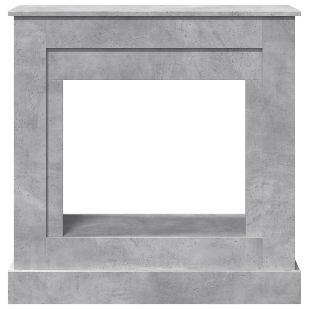 betonszürke szerelt fa kandallóburkolat 90 x 30 x 90 cm