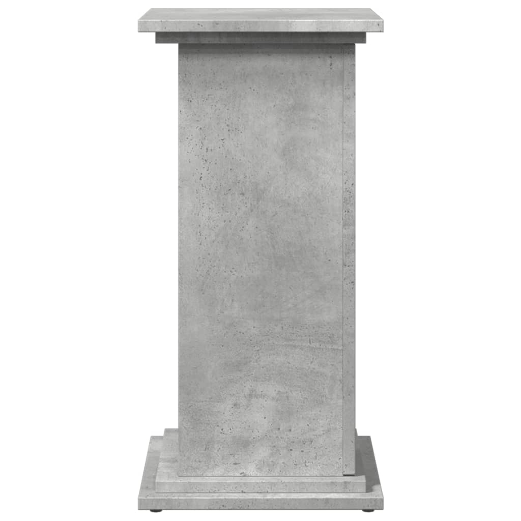 betonszürke szerelt fa bemutatóállvány tárolóval 31x30x60 cm