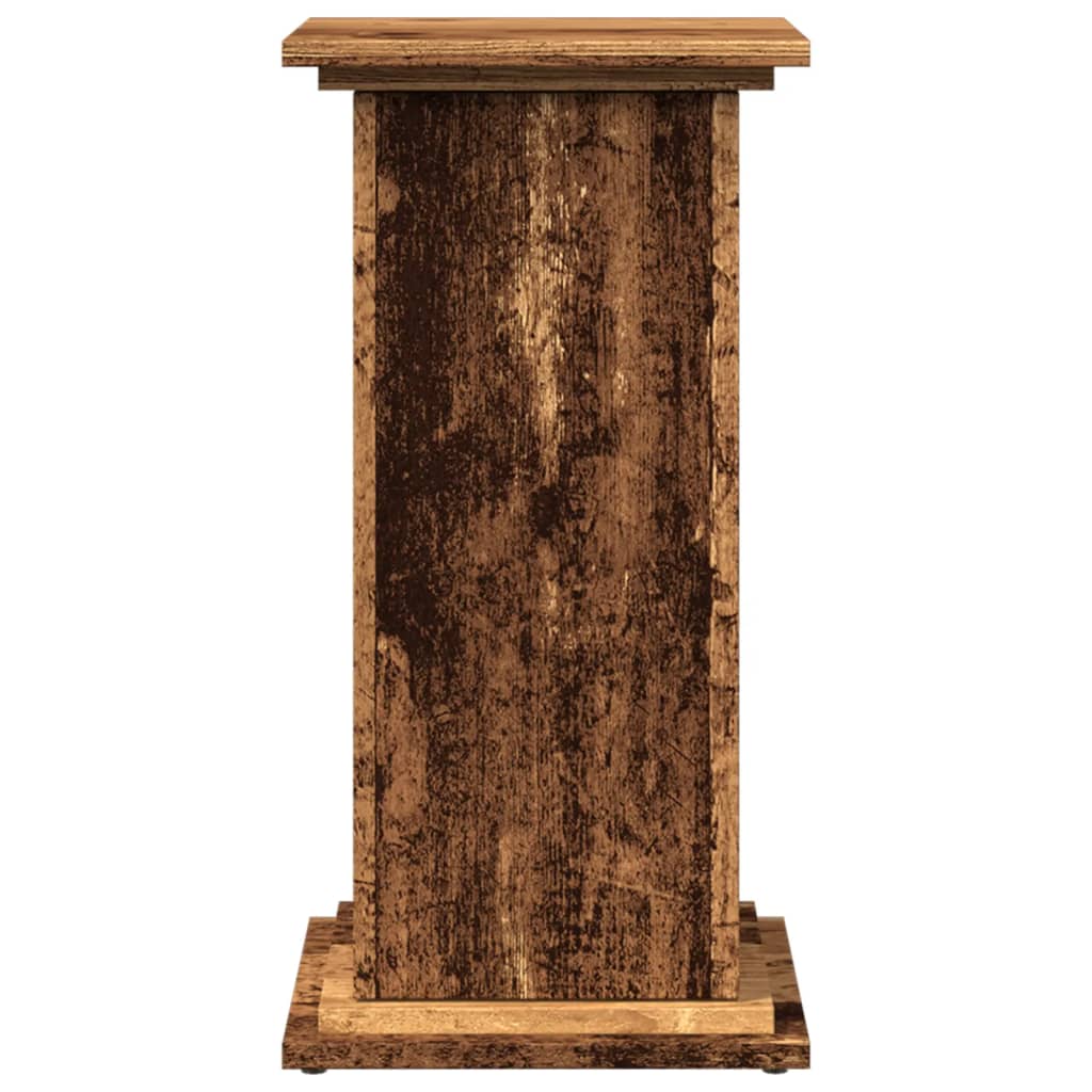 antik fa színű szerelt fa bemutatóállvány tárolóval 31x30x60 cm