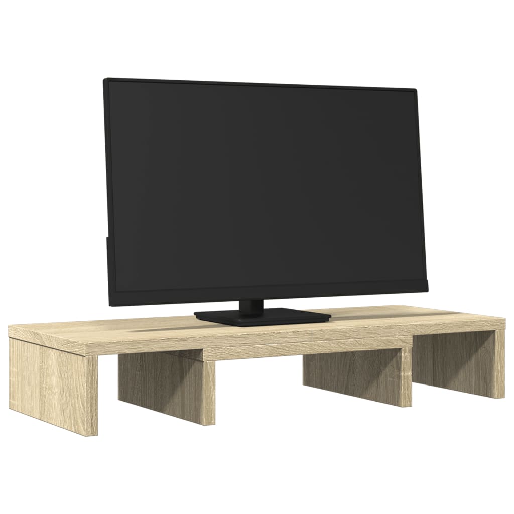 sonoma tölgy szerelt fa állítható monitorállvány 60x24x10,5 cm