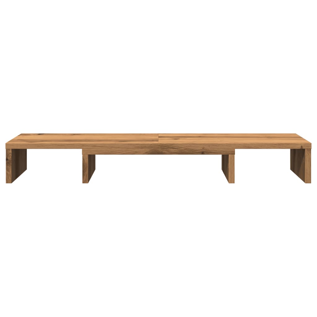 kézműves tölgy szerelt fa állítható monitorállvány 80x24x10,5cm