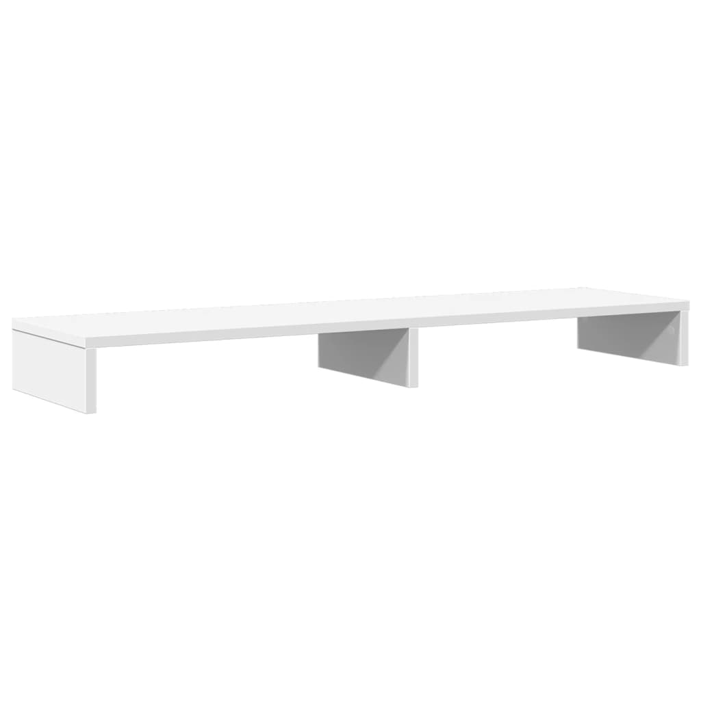 fehér szerelt fa monitorállvány 100 x 27 x 10 cm