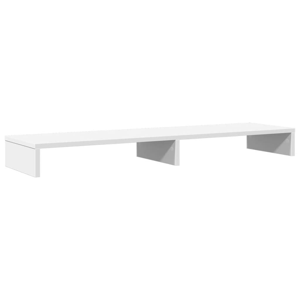 fehér szerelt fa monitorállvány 100 x 27 x 10 cm