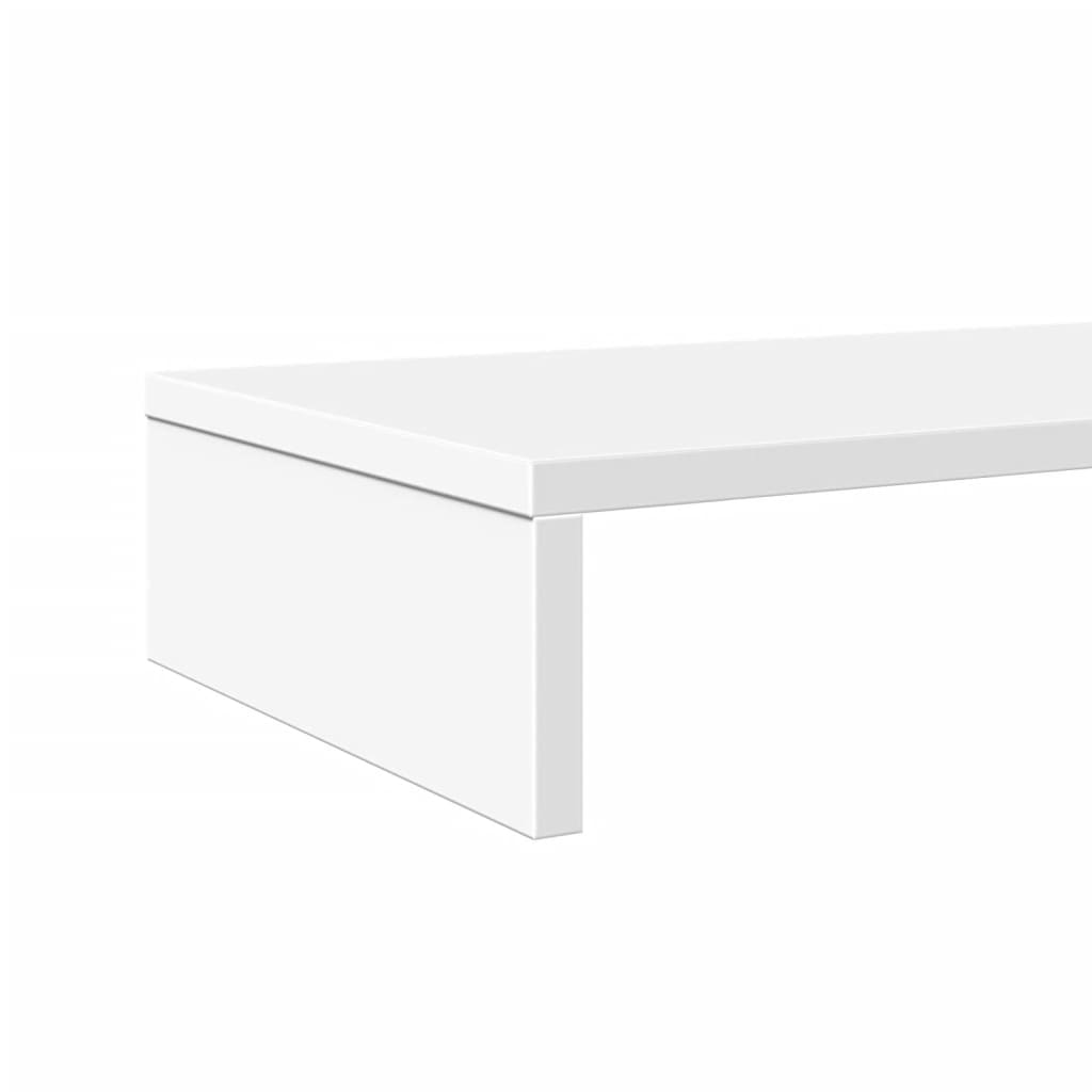 fehér szerelt fa monitorállvány 100 x 27 x 10 cm