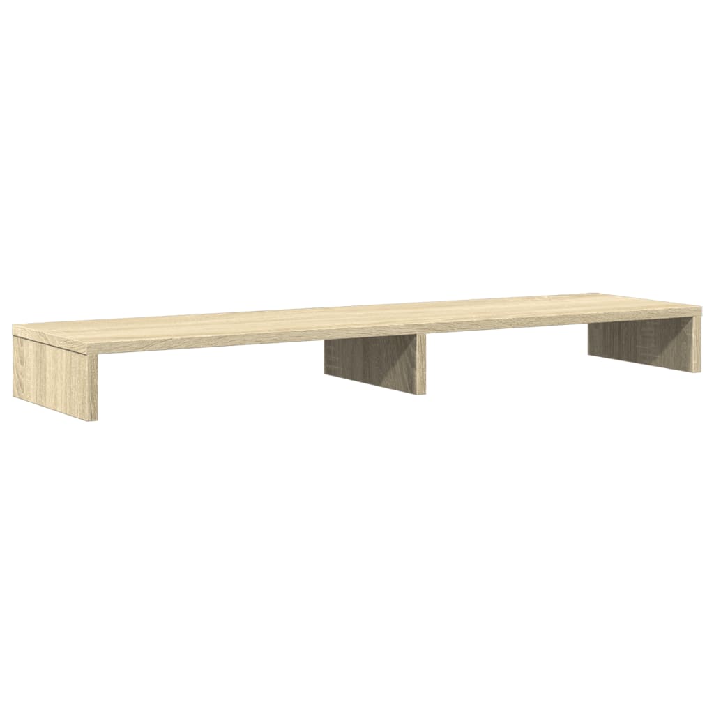 sonoma tölgy színű szerelt fa monitorállvány 100 x 27 x 10 cm