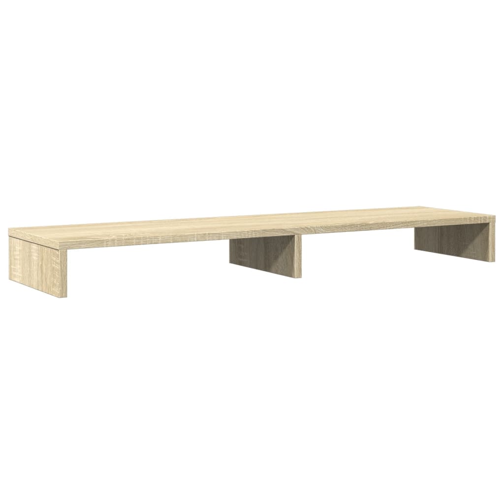 sonoma tölgy színű szerelt fa monitorállvány 100 x 27 x 10 cm