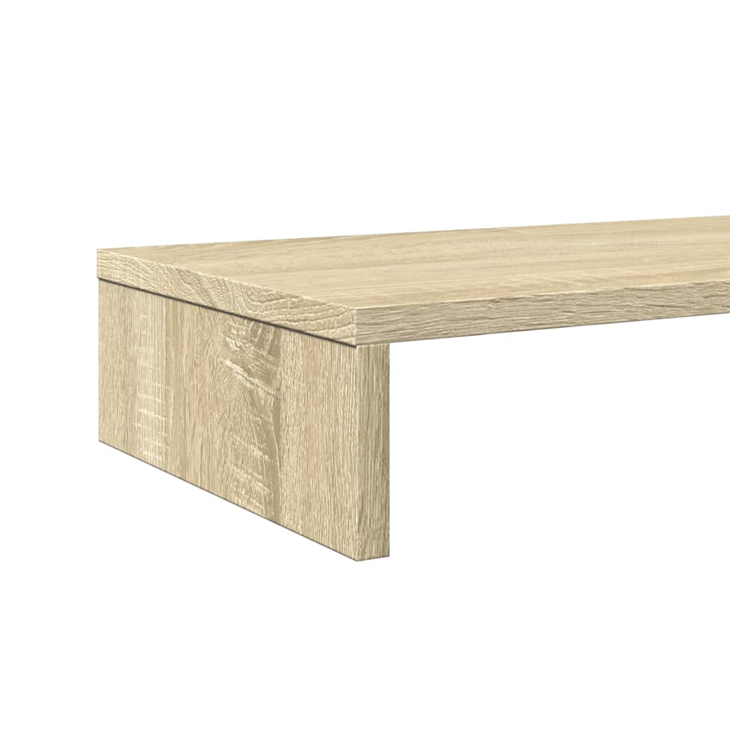 sonoma tölgy színű szerelt fa monitorállvány 100 x 27 x 10 cm