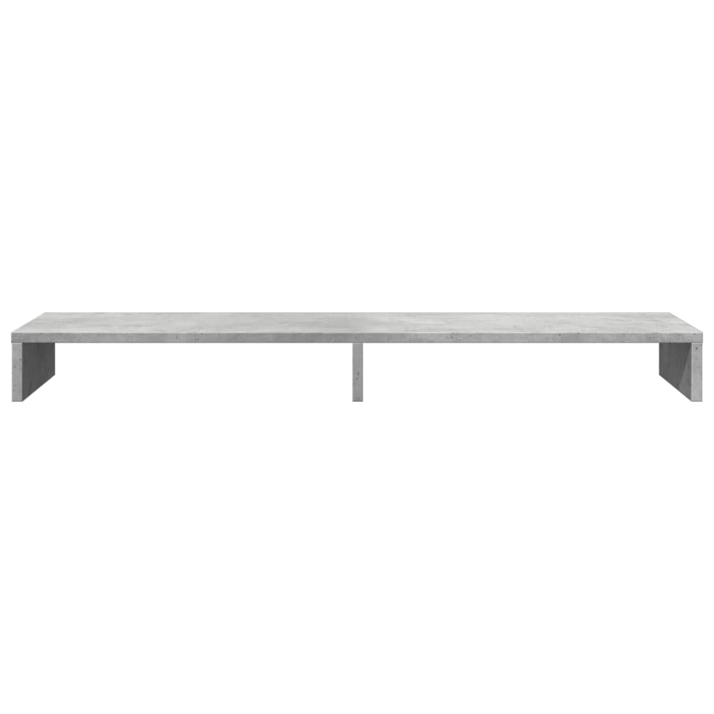 betonszürke szerelt fa monitorállvány 100 x 27 x 10 cm
