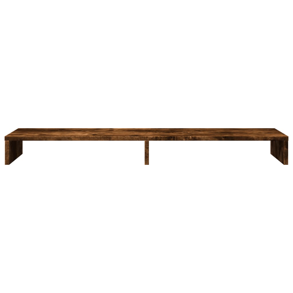 füstös tölgy színű szerelt fa monitorállvány 100 x 27 x 10 cm