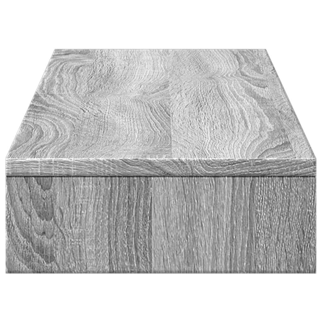 szürke sonoma színű szerelt fa monitorállvány 100 x 27 x 10 cm