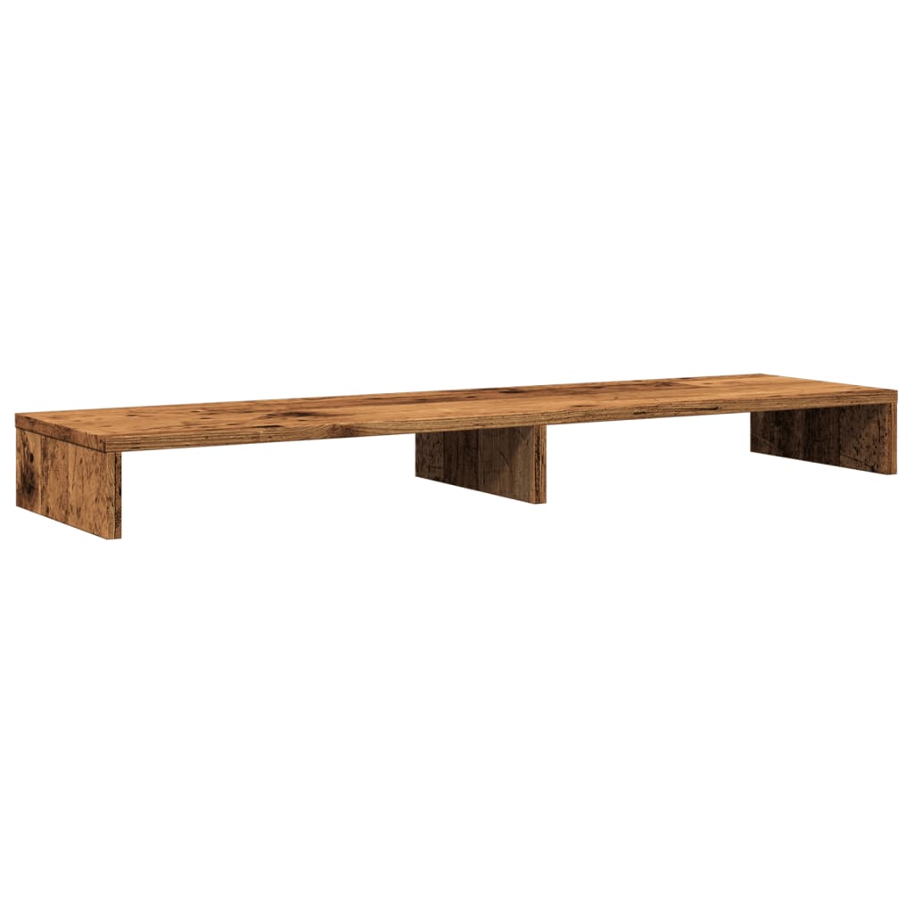 antik fa színű szerelt fa monitorállvány 100 x 27 x 10 cm