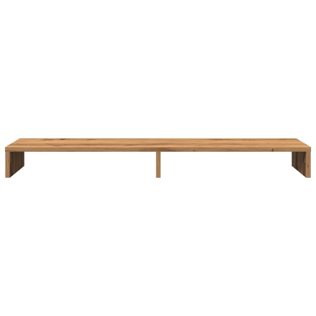 kézműves tölgy színű szerelt fa monitorállvány 100 x 27 x 10 cm