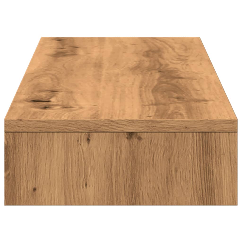 kézműves tölgy színű szerelt fa monitorállvány 100 x 27 x 10 cm
