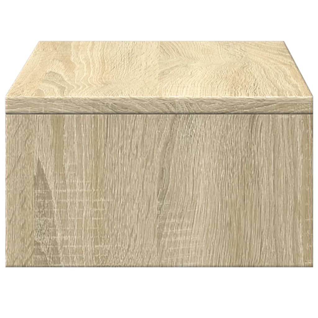 sonoma tölgy szerelt fa monitorállvány fiókokkal 50x27x15 cm