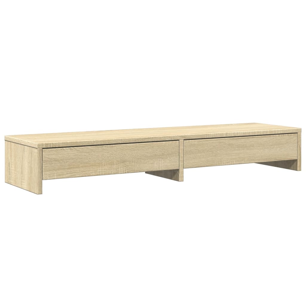 sonoma tölgyfa monitorállvány fiókokkal 100 x 27 x 15 cm