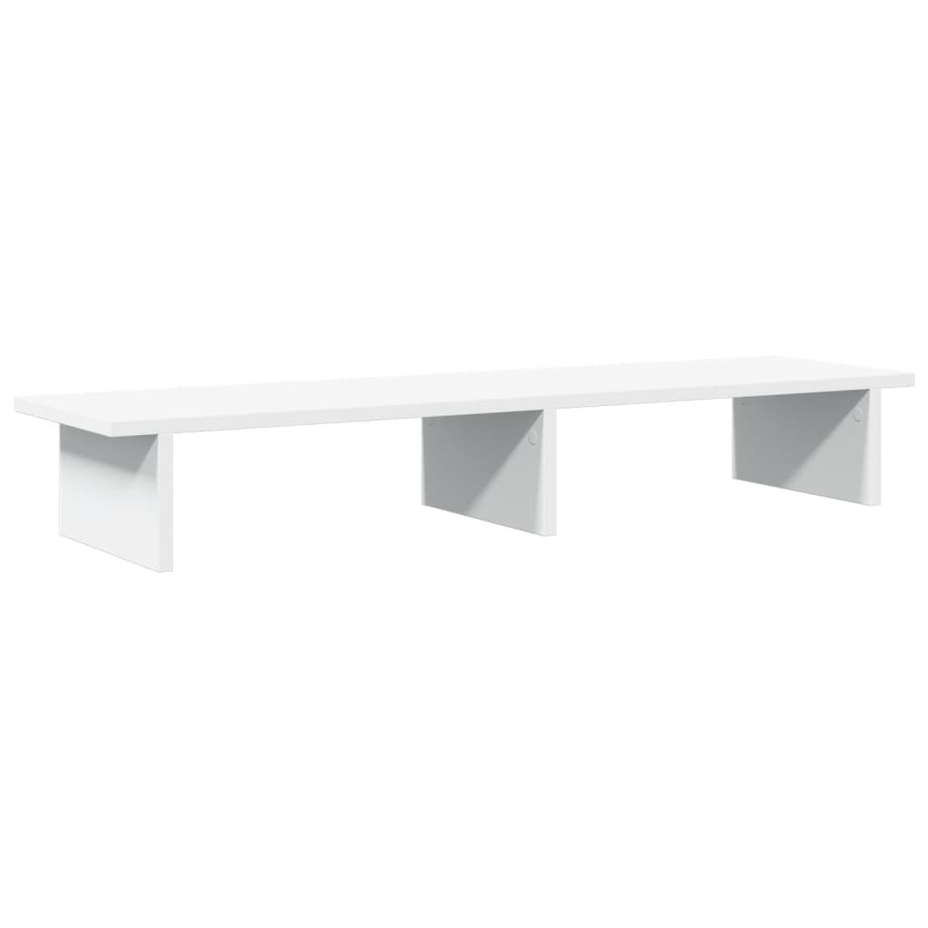 fehér szerelt fa monitorállvány 100 x 27 x 15 cm