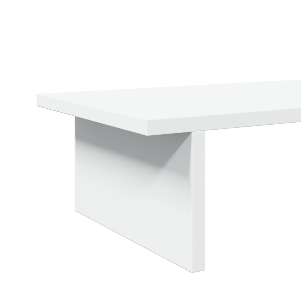 fehér szerelt fa monitorállvány 100 x 27 x 15 cm