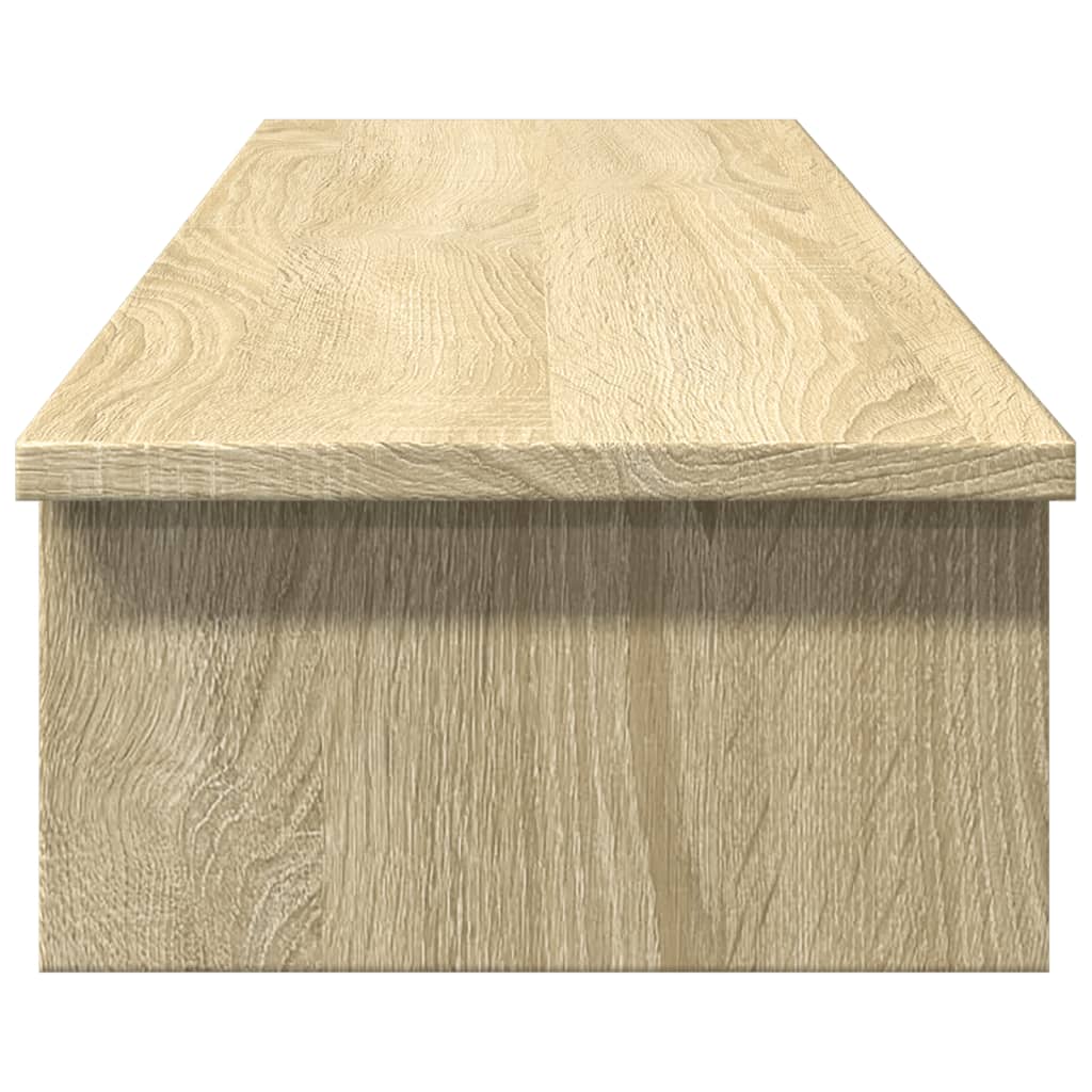 sonoma tölgy színű szerelt fa monitorállvány 100 x 27 x 15 cm