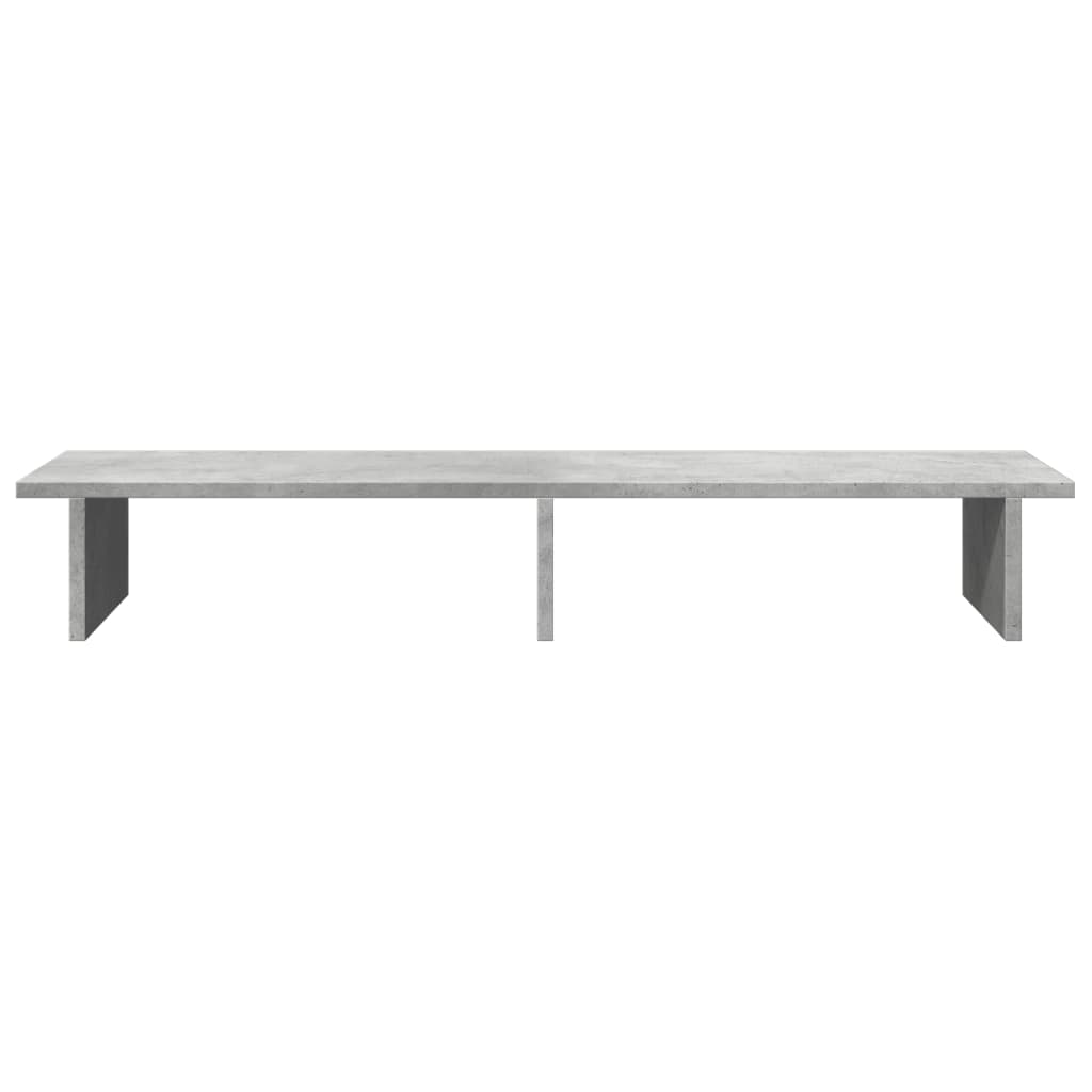 betonszürke szerelt fa monitorállvány 100 x 27 x 15 cm