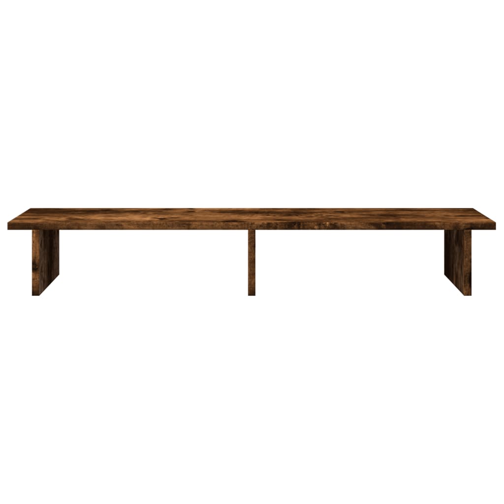 füstös tölgy színű szerelt fa monitorállvány 100 x 27 x 15 cm