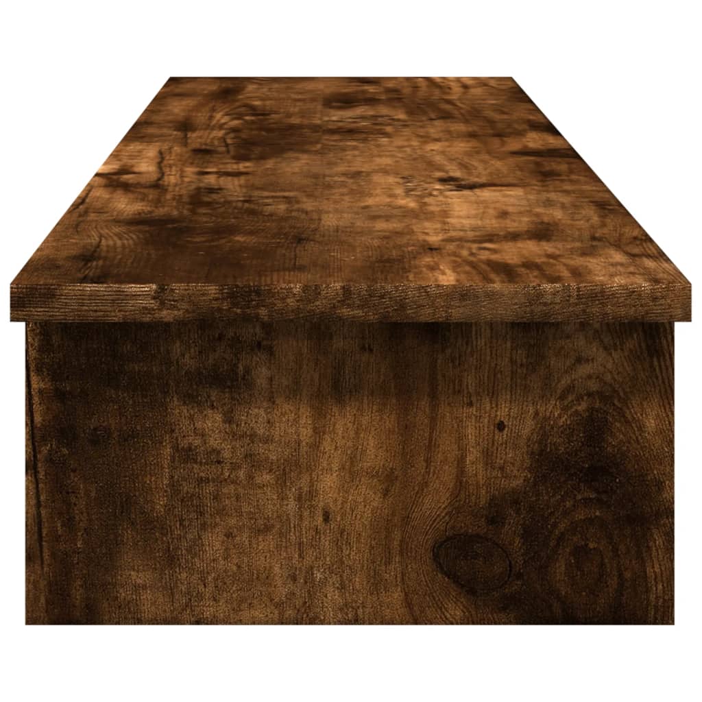 füstös tölgy színű szerelt fa monitorállvány 100 x 27 x 15 cm
