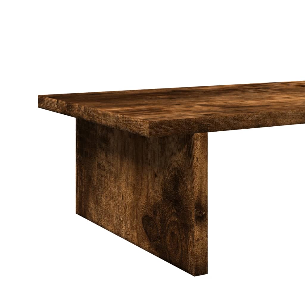 füstös tölgy színű szerelt fa monitorállvány 100 x 27 x 15 cm
