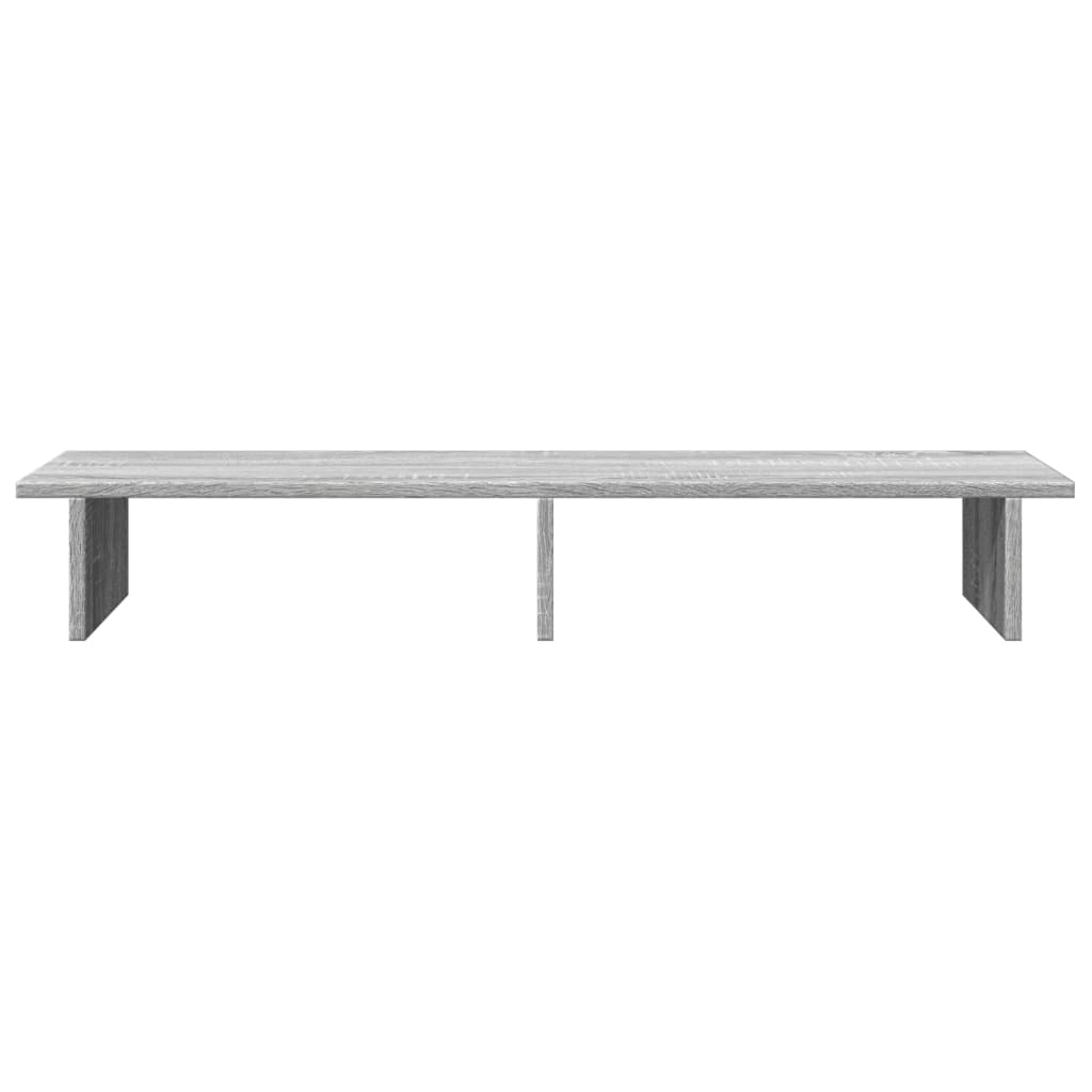 szürke sonoma színű szerelt fa monitorállvány 100 x 27 x 15 cm