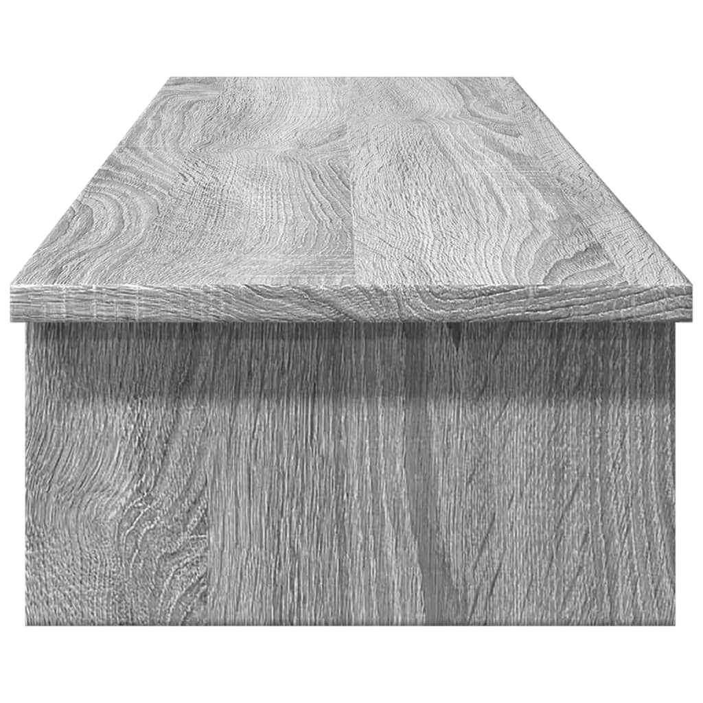 szürke sonoma színű szerelt fa monitorállvány 100 x 27 x 15 cm
