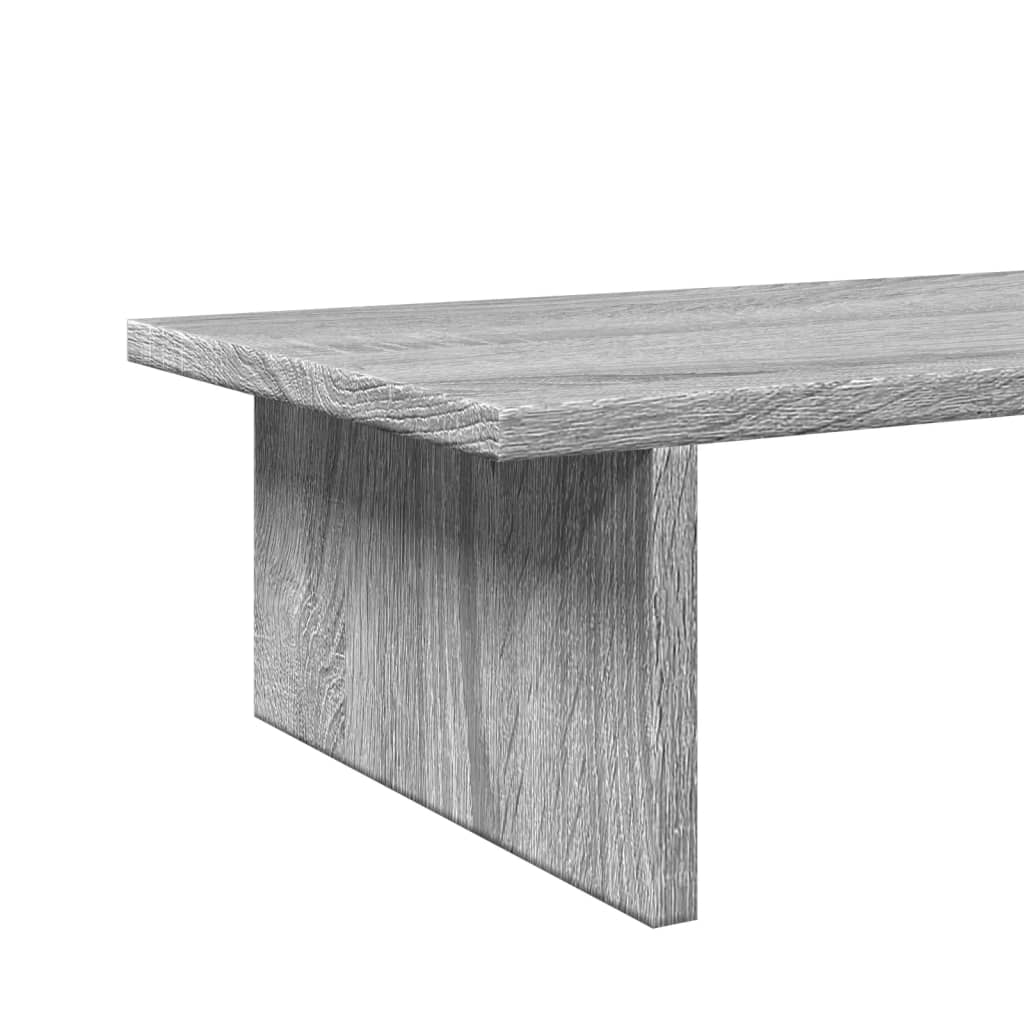 szürke sonoma színű szerelt fa monitorállvány 100 x 27 x 15 cm
