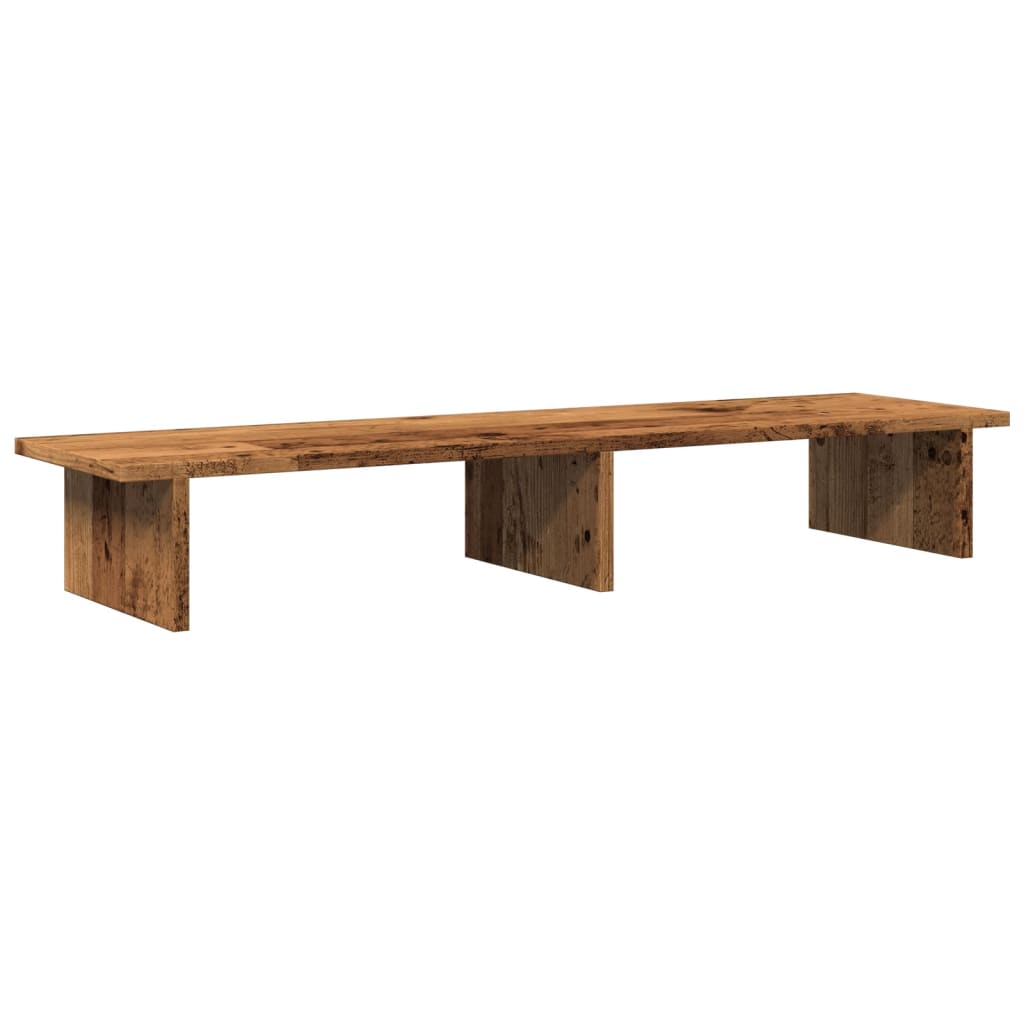 antik fa színű szerelt fa monitorállvány 100 x 27 x 15 cm