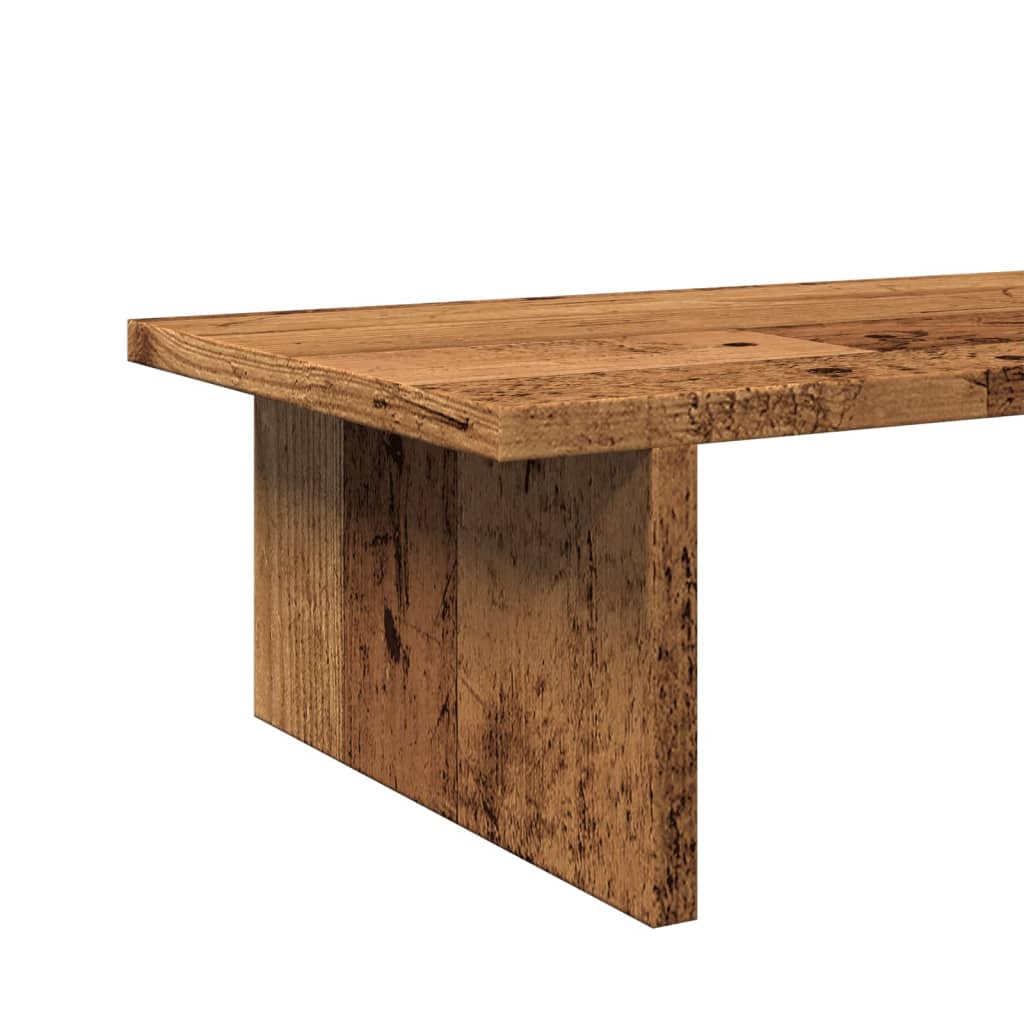 antik fa színű szerelt fa monitorállvány 100 x 27 x 15 cm