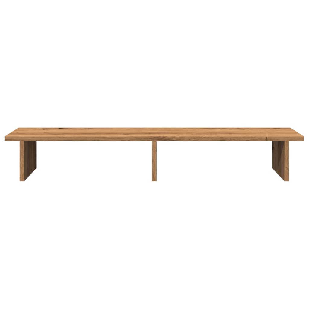 kézműves tölgy színű szerelt fa monitorállvány 100 x 27 x 15 cm